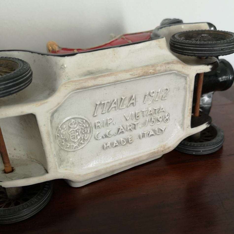 Italian Porcelain Antique Car Decanter Vintage Itala 1912 C.C.Art 1598 Made in Italy